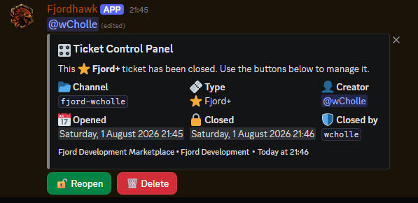 Ticket Control Panel